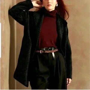 Banana Republic Women's Textured Cocoon  Knit Jacket Medium Black